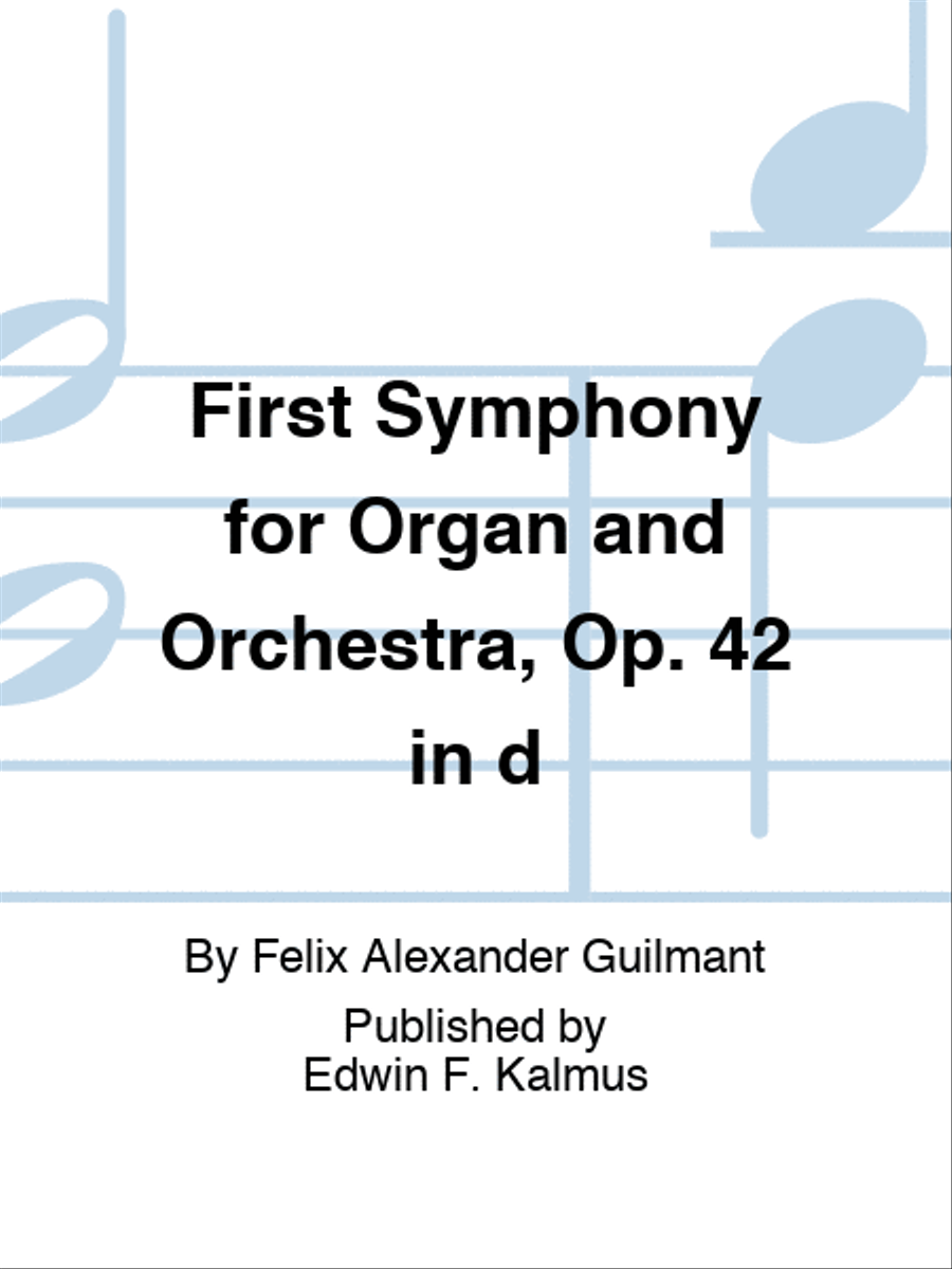 First Symphony for Organ and Orchestra, Op. 42 in d Orchestra scores gallery preview page 1