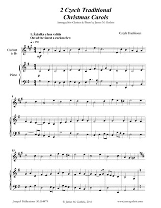2 Traditional Czech Christmas Carols for Clarinet & Piano