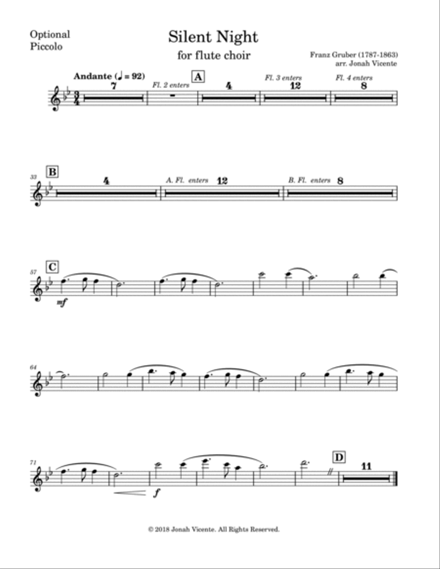 Silent Night Woodwind Ensemble scores gallery preview page 6