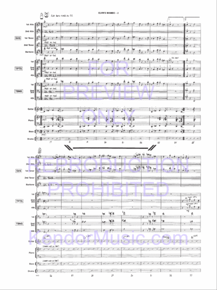 Elvin's Mambo Jazz Ensemble scores gallery preview page 3