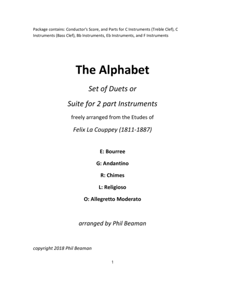 The Alphabet - Duets or Suite for 2 part Instruments image number null