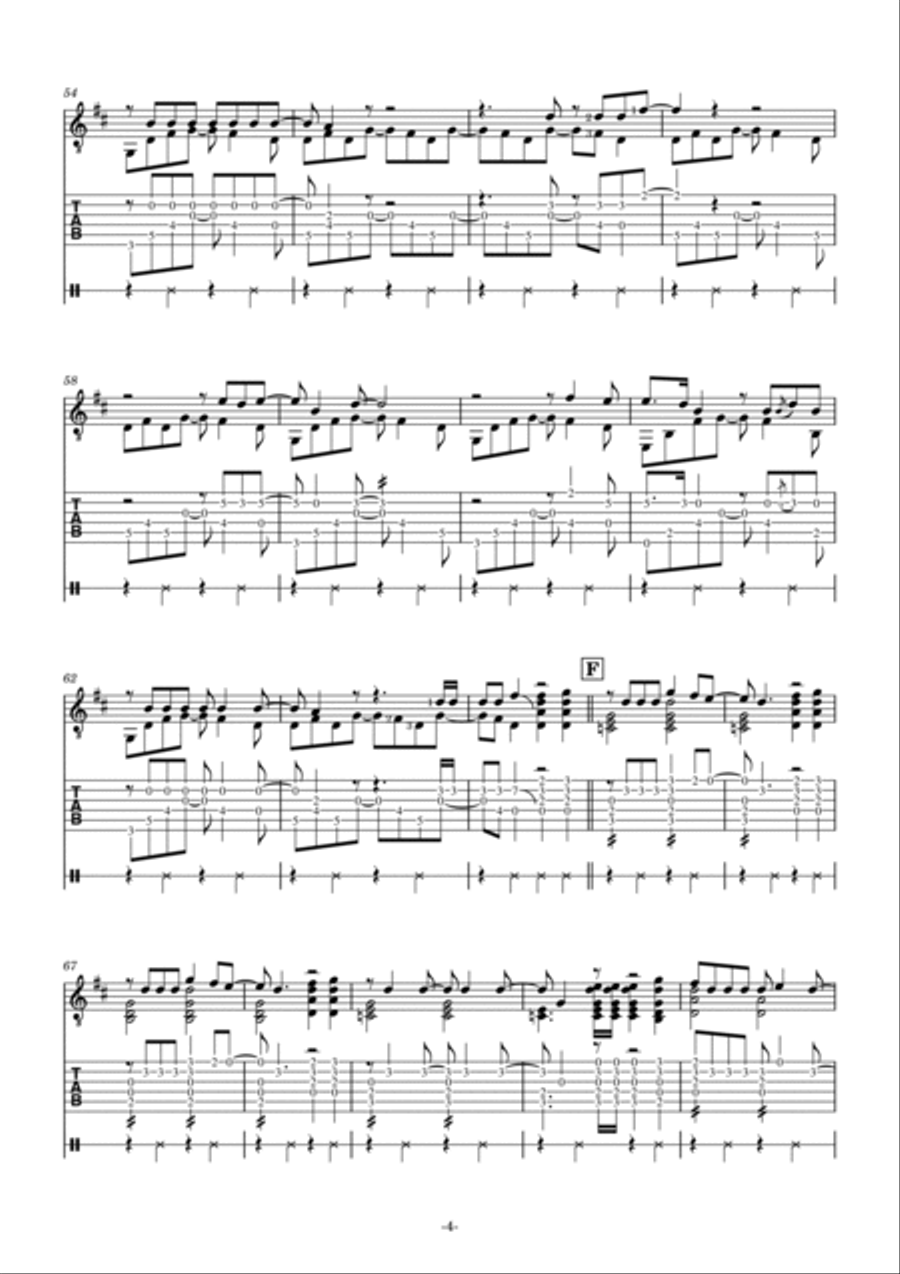 Hysteria Acoustic Guitar scores gallery preview page 4