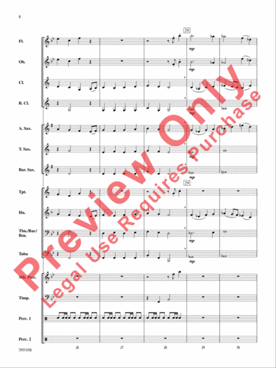 Welcome Christmas (from How the Grinch Stole Christmas) Concert Band scores gallery preview page 9