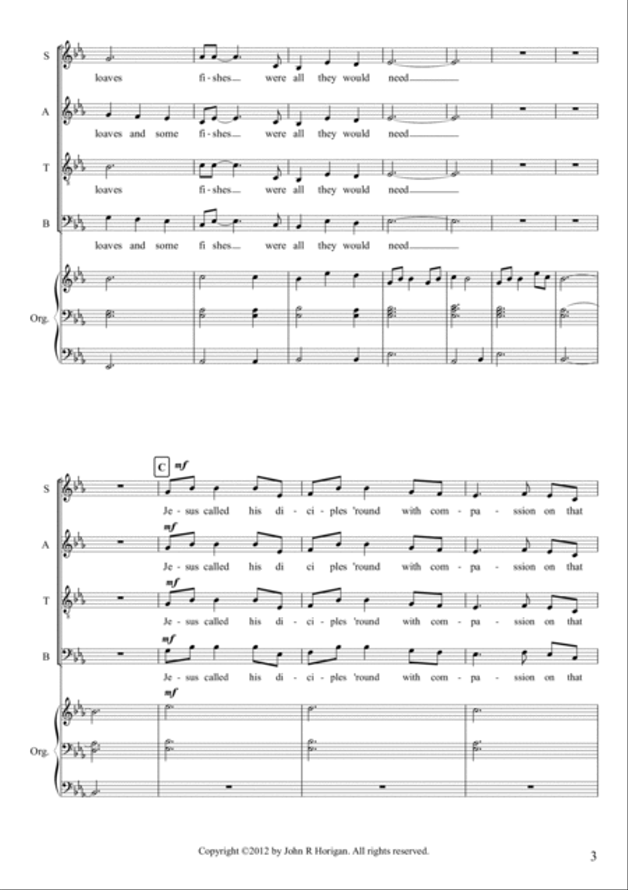 Seven Loaves and Some Fishes 4-Part scores gallery preview page 3