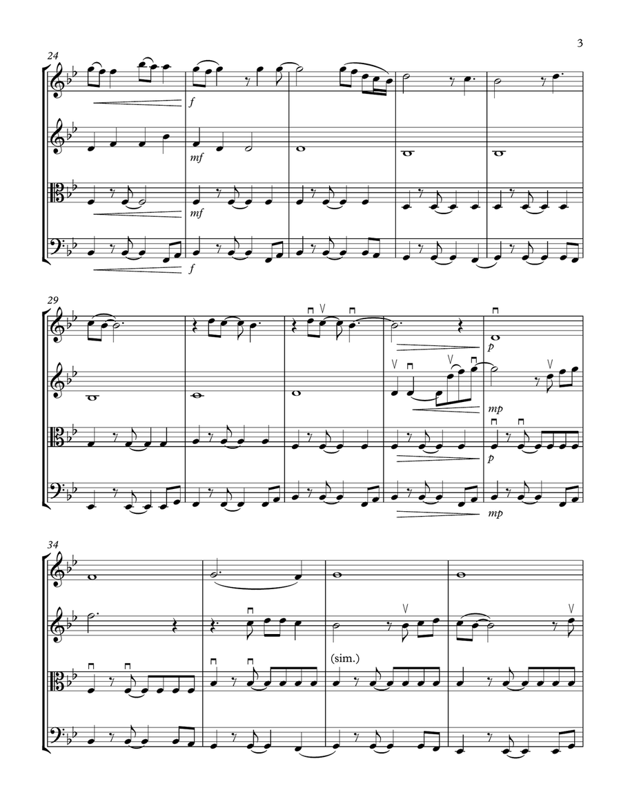 Stand By Me String Quartet scores gallery preview page 3