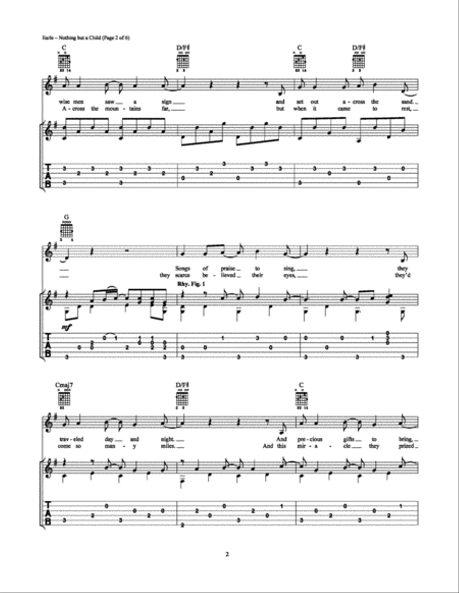 Nothing But A Child Nothing But A Child Electric Guitar scores gallery preview page 2