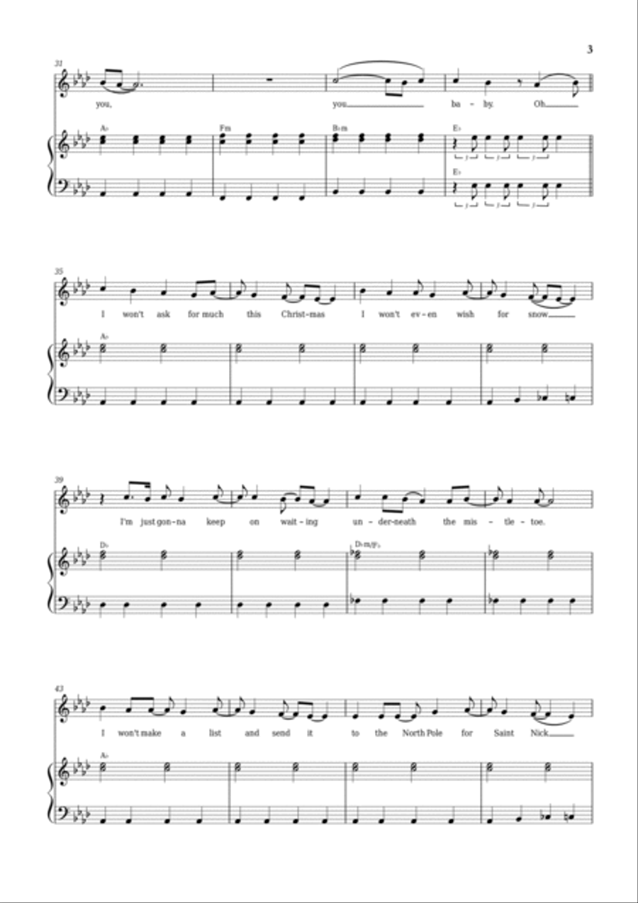 All I Want For Christmas Is You Voice scores gallery preview page 3