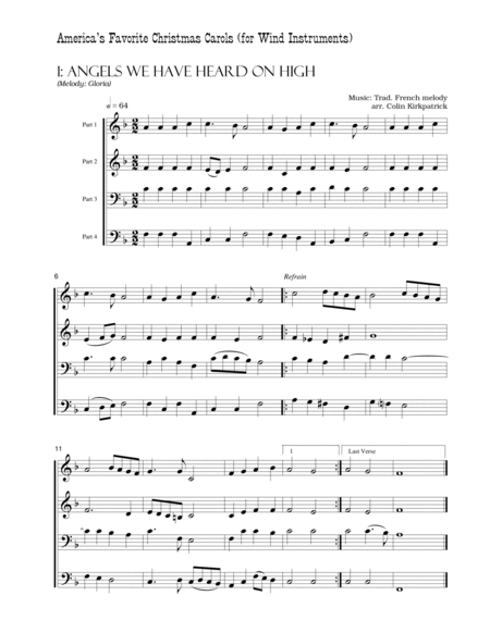 America's Favorite Christmas Carols arranged for Wind Instruments image number null