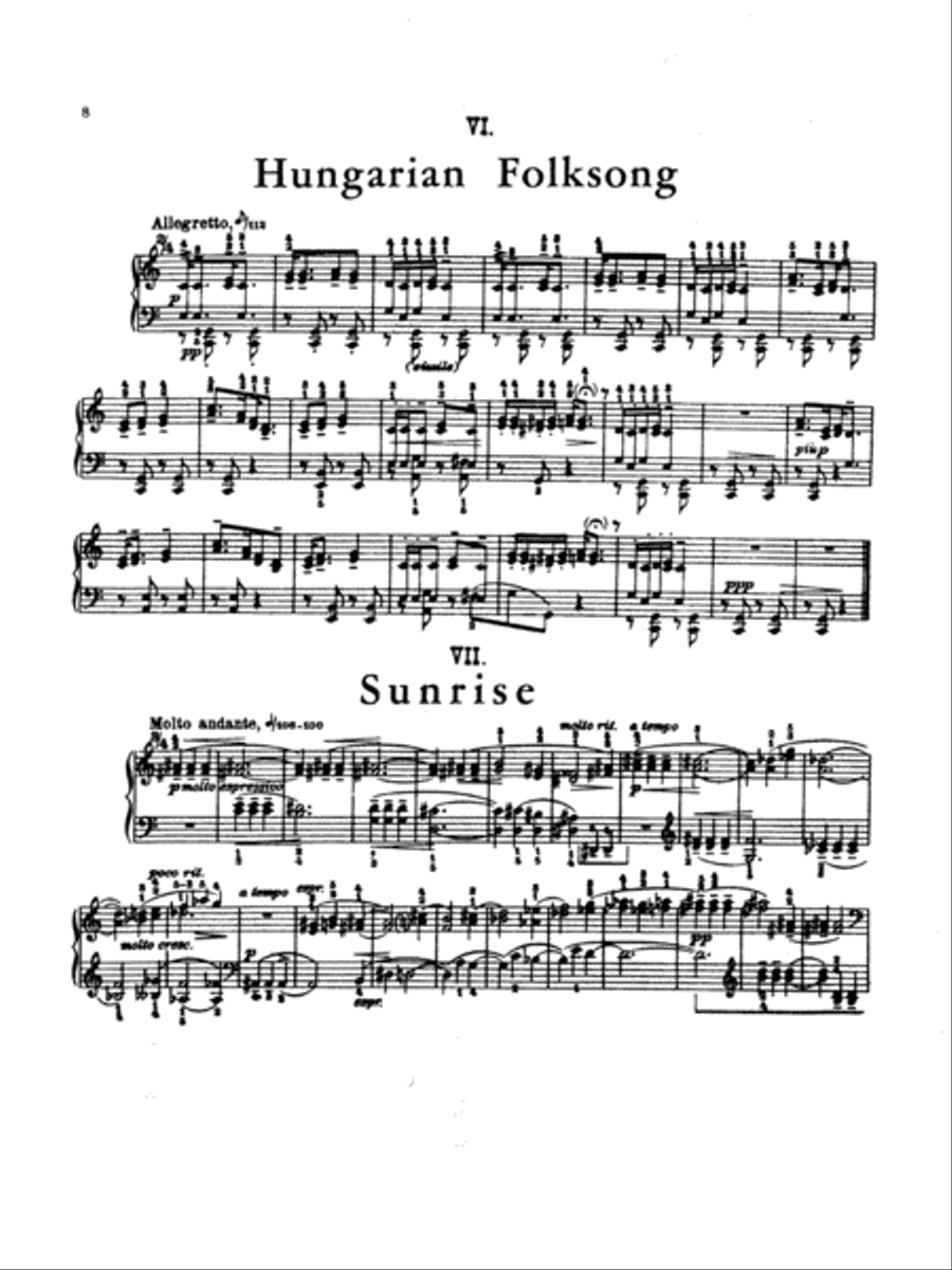Bartók: Ten Easy Pieces Piano Solo scores gallery preview page 1