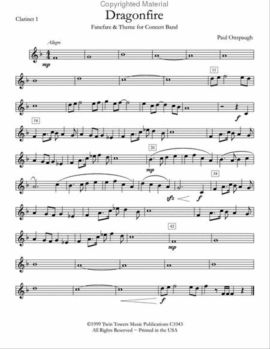 Dragonfire Concert Band scores gallery preview page 8