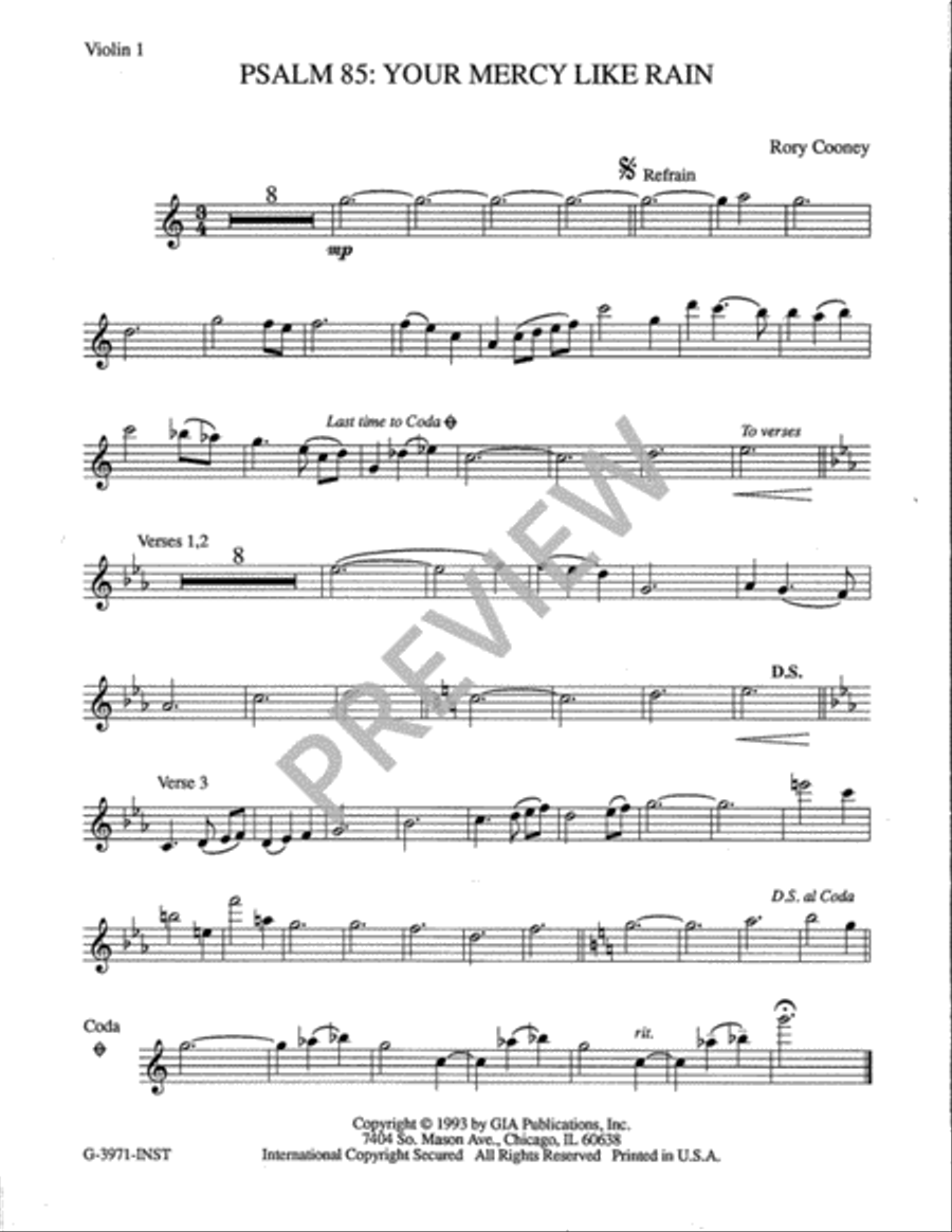 Psalm 85: Your Mercy Like Rain - Instrument edition Flute scores gallery preview page 5