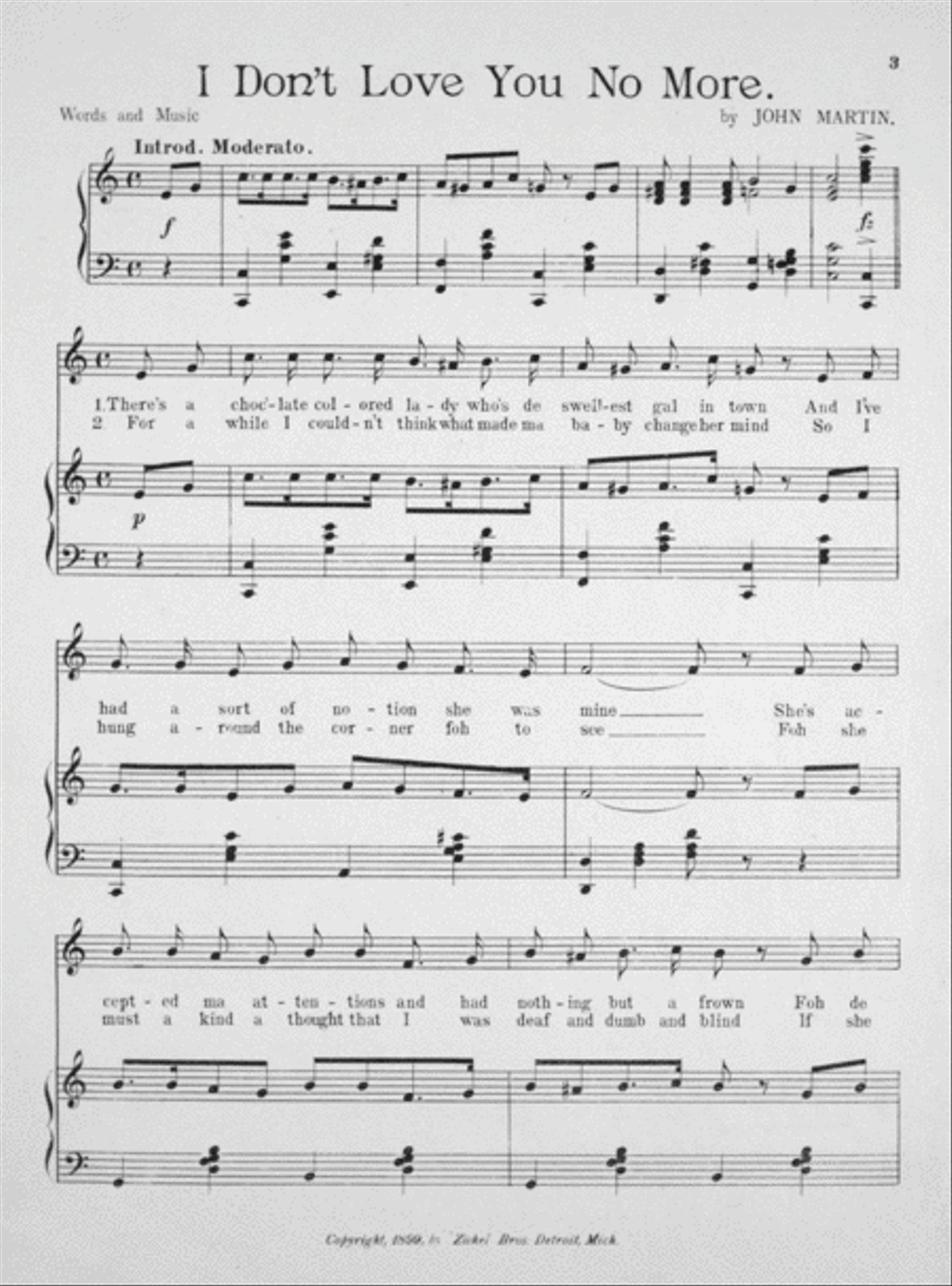 I Don't Love You No More Voice scores gallery preview page 2