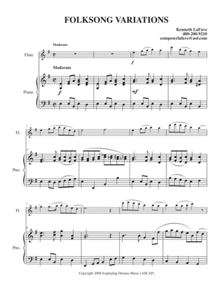Folksong Variations for flute and piano