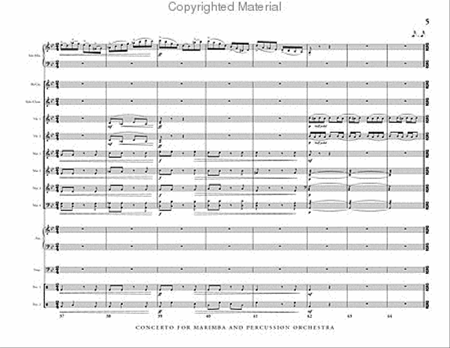 Concerto No. 2 for Marimba and Percussion Orchestra Percussion Ensemble scores gallery preview page 6