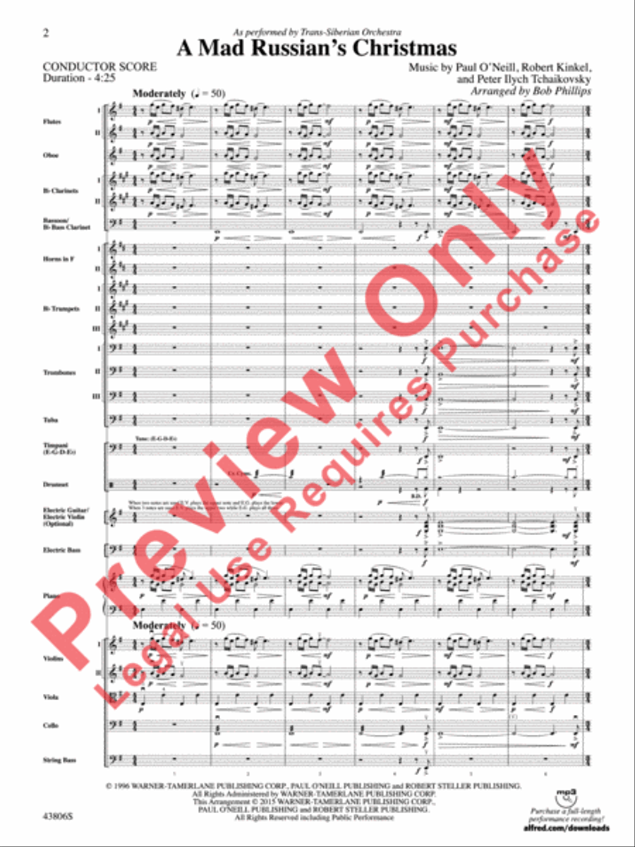 A Mad Russian's Christmas Full Orchestra scores gallery preview page 3