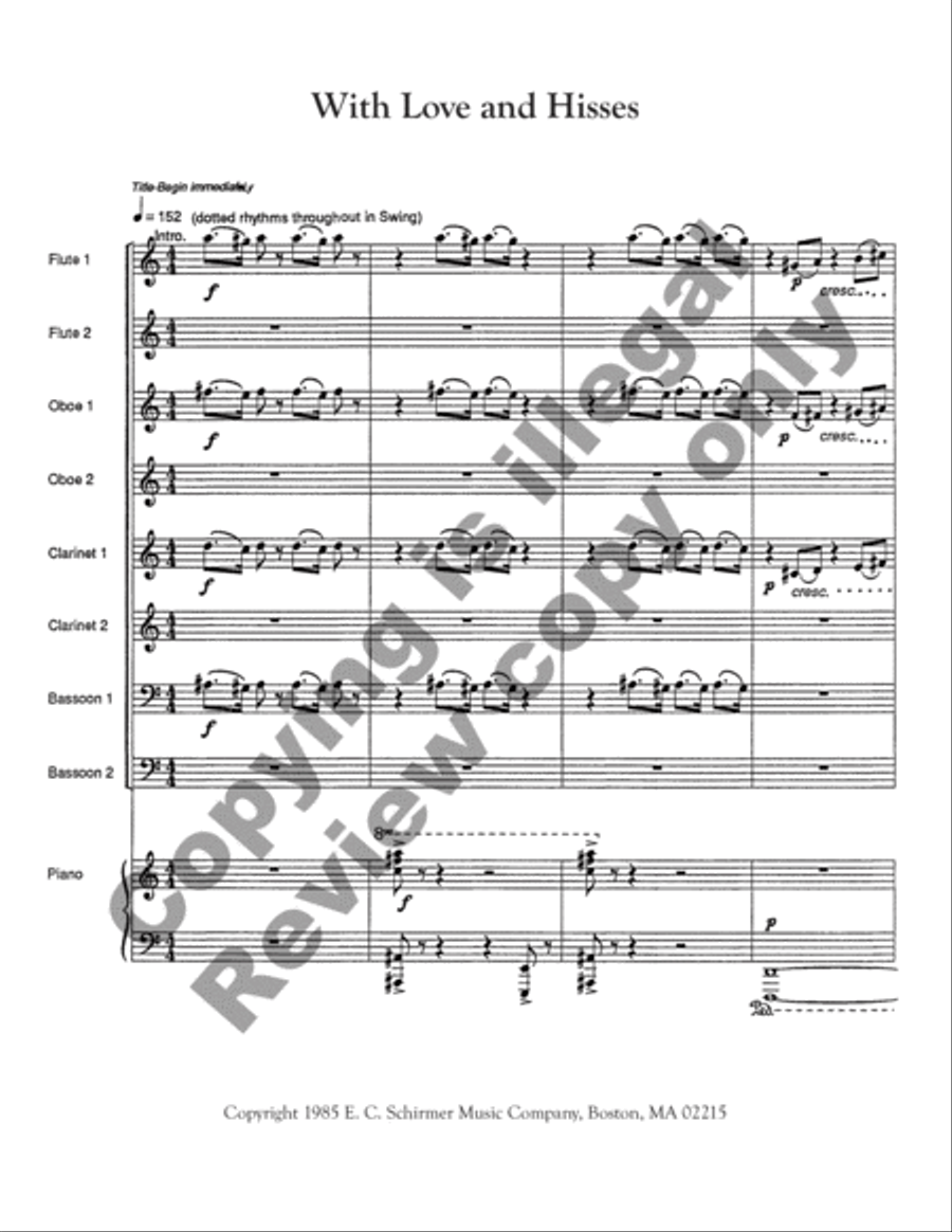 With Love and Hisses Chamber Orchestra scores gallery preview page 3