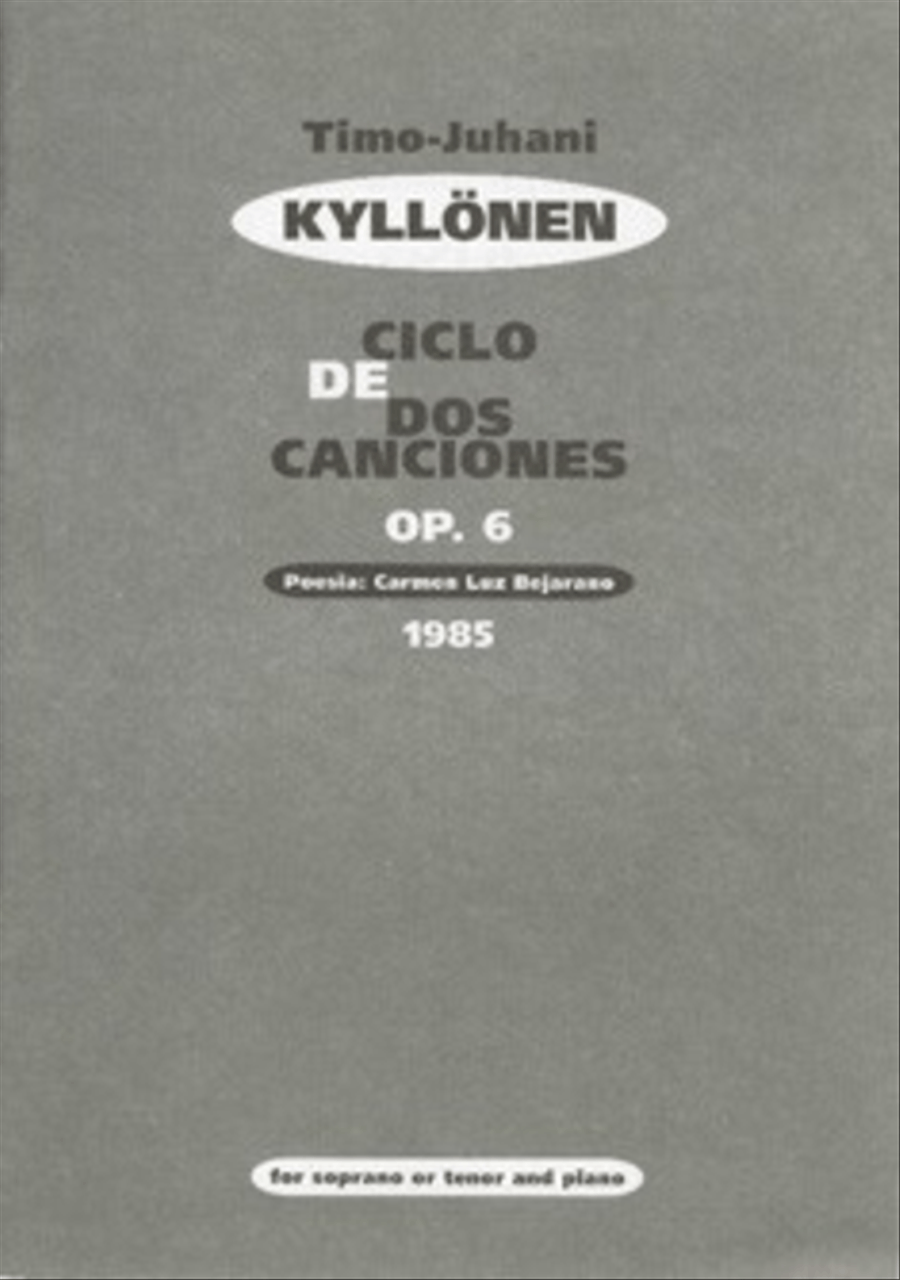Ciclo de dos canciones Op. 6