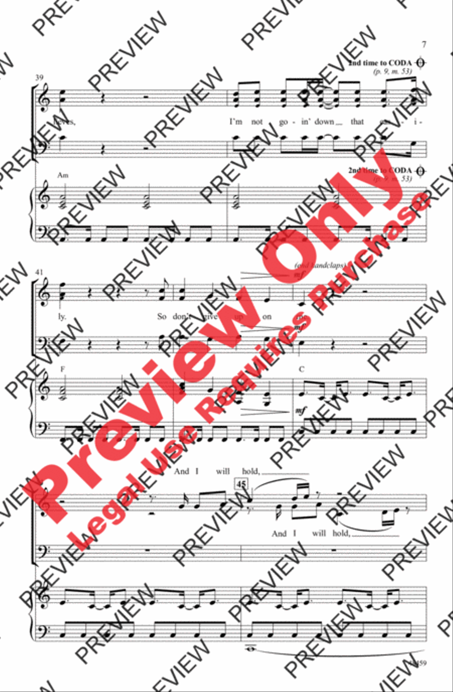 Don't Give Up on Me 3-Part scores gallery preview page 7