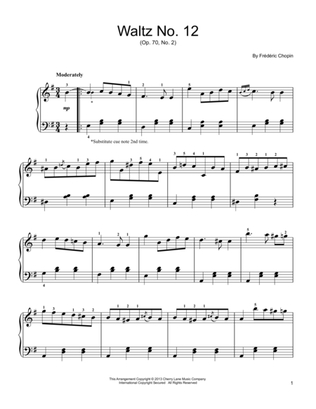 Book cover for Waltz No. 12, Op. 70, No. 2