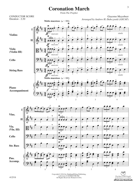 Coronation March (from The Prophet): Score