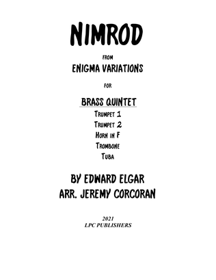 Nimrod from the Enigma Variations for Brass Quintet