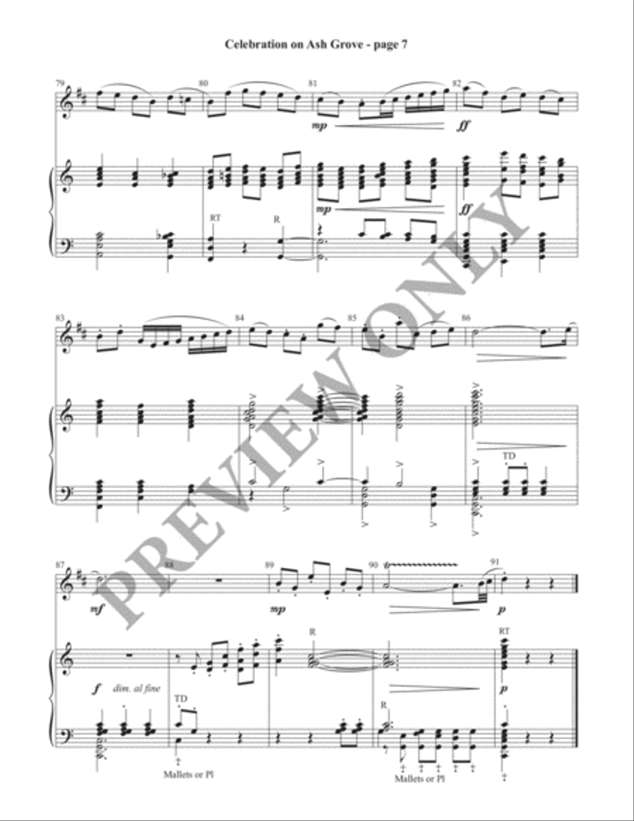 Celebration on ASH GROVE Director's Score (Print) Handbell Choir scores gallery preview page 8