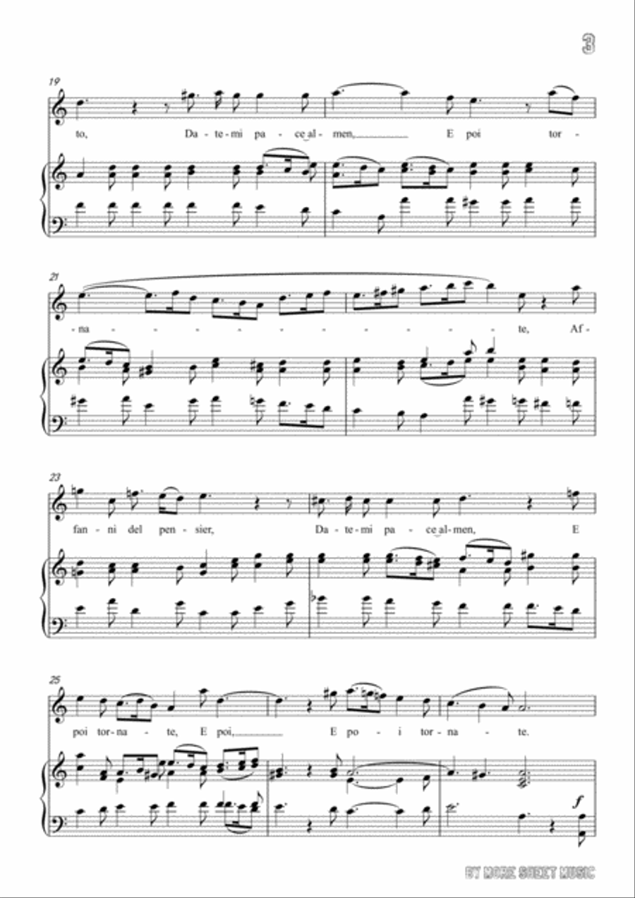 Handel-Affanni del pensier in a minor,for Voice and Piano Voice Solo scores gallery preview page 5