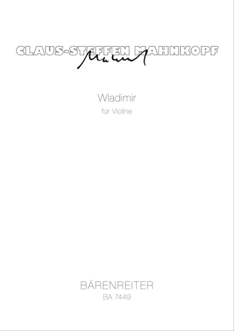 Wladimir für Violine (1993) Violin Solo scores gallery preview page 1