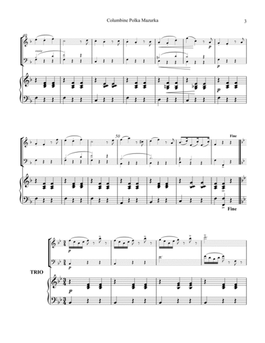 Columbine Polka Mazurka for piano trio image number null