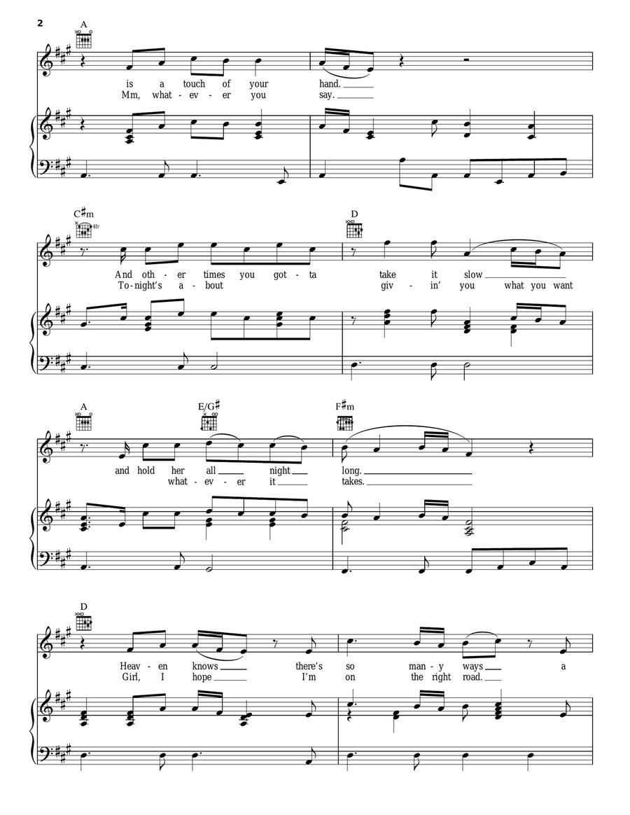 Must Be Doin' Somethin' Right Piano, Vocal, Guitar scores gallery preview page 2