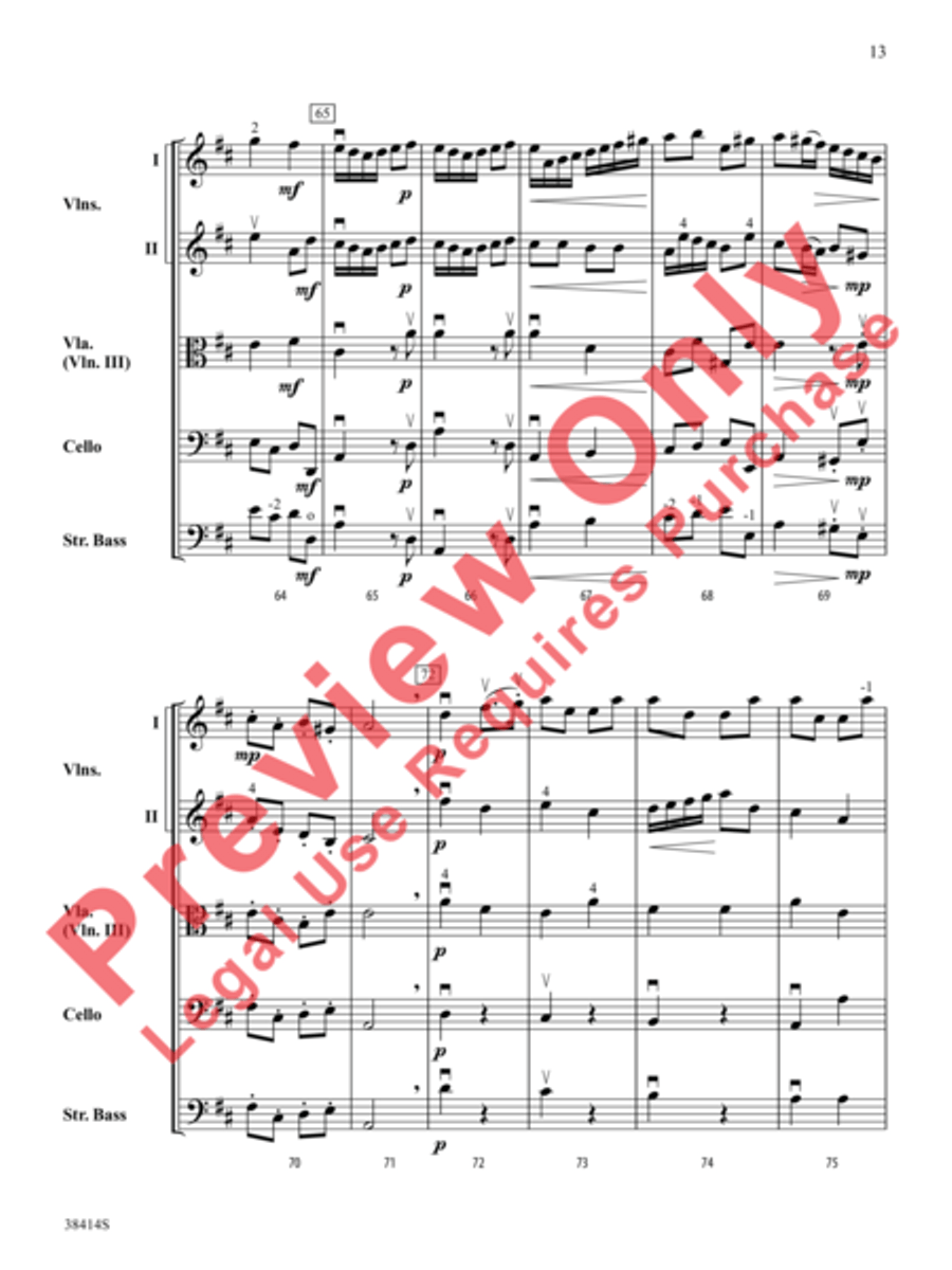 Concerto a Cinque, Opus 7, No. 1 String Orchestra scores gallery preview page 14