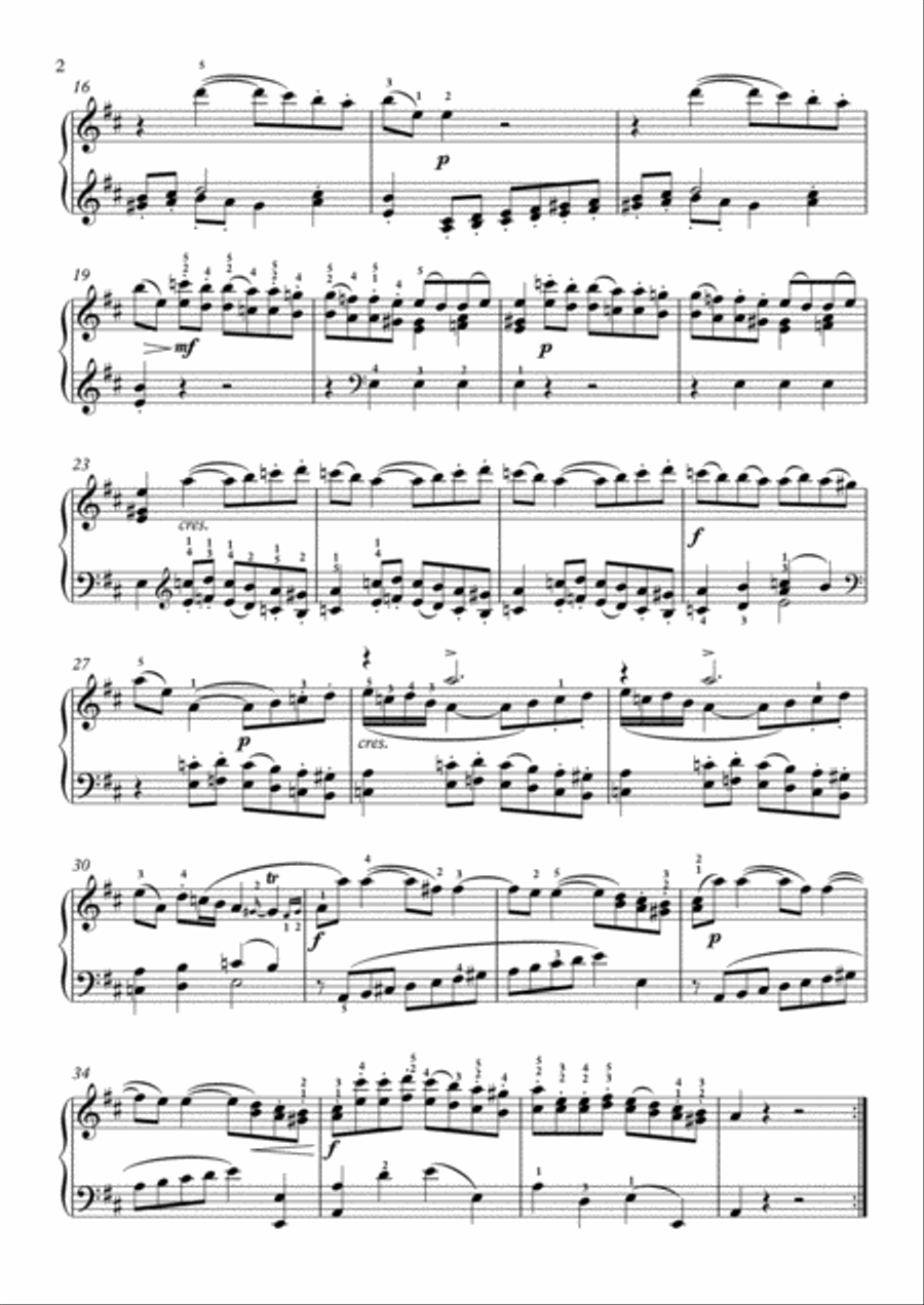 Scarlatti-Sonata in D-Major L.161 K.236(piano) Piano Solo scores gallery preview page 3