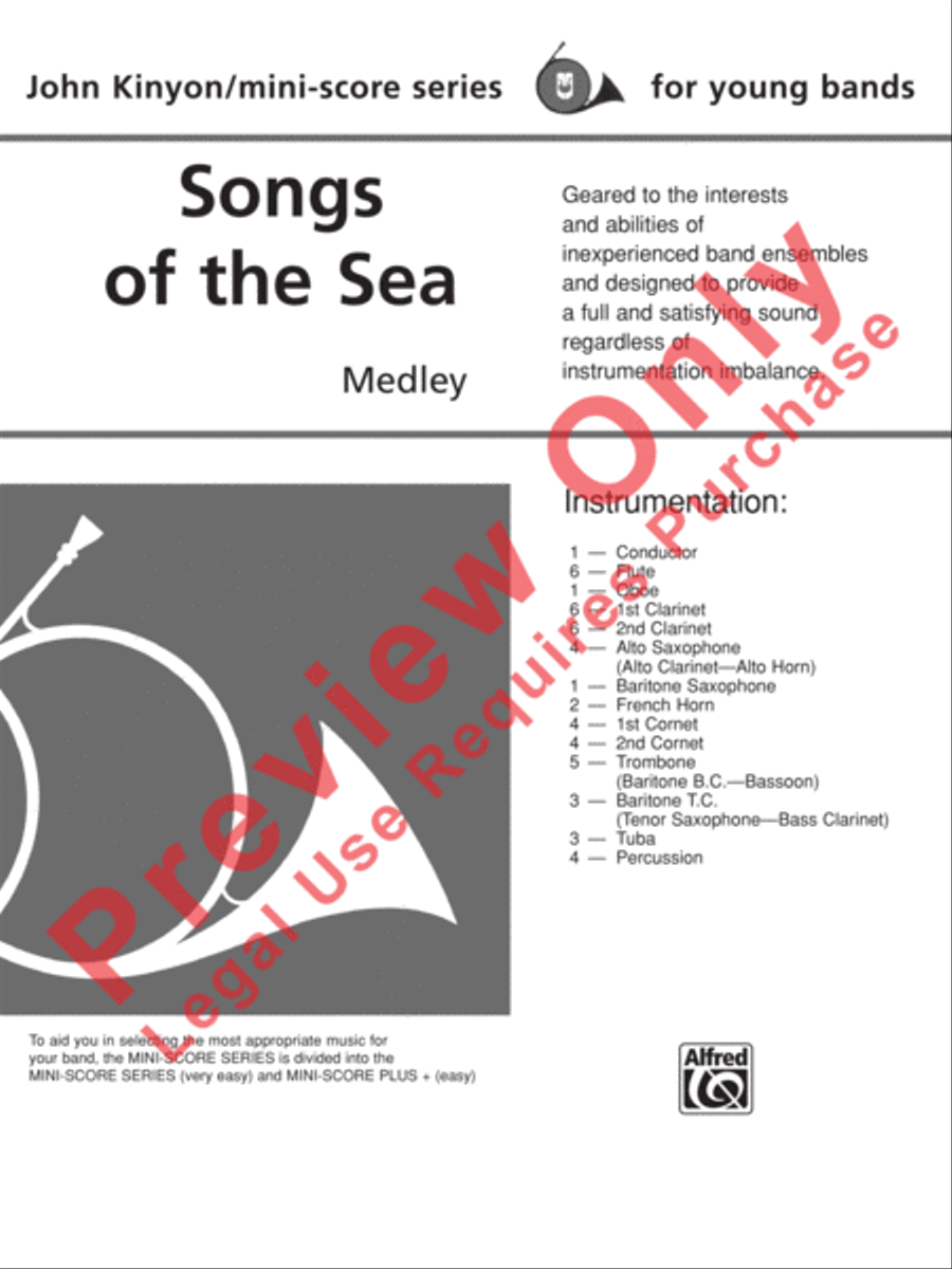 Songs of the Sea (Medley) Concert Band scores gallery preview page 2