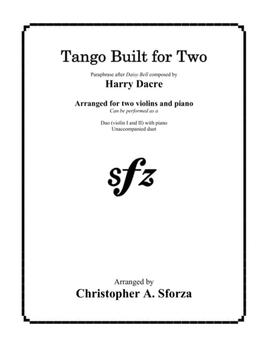 Tango Built for Two, for two violins and piano image number null