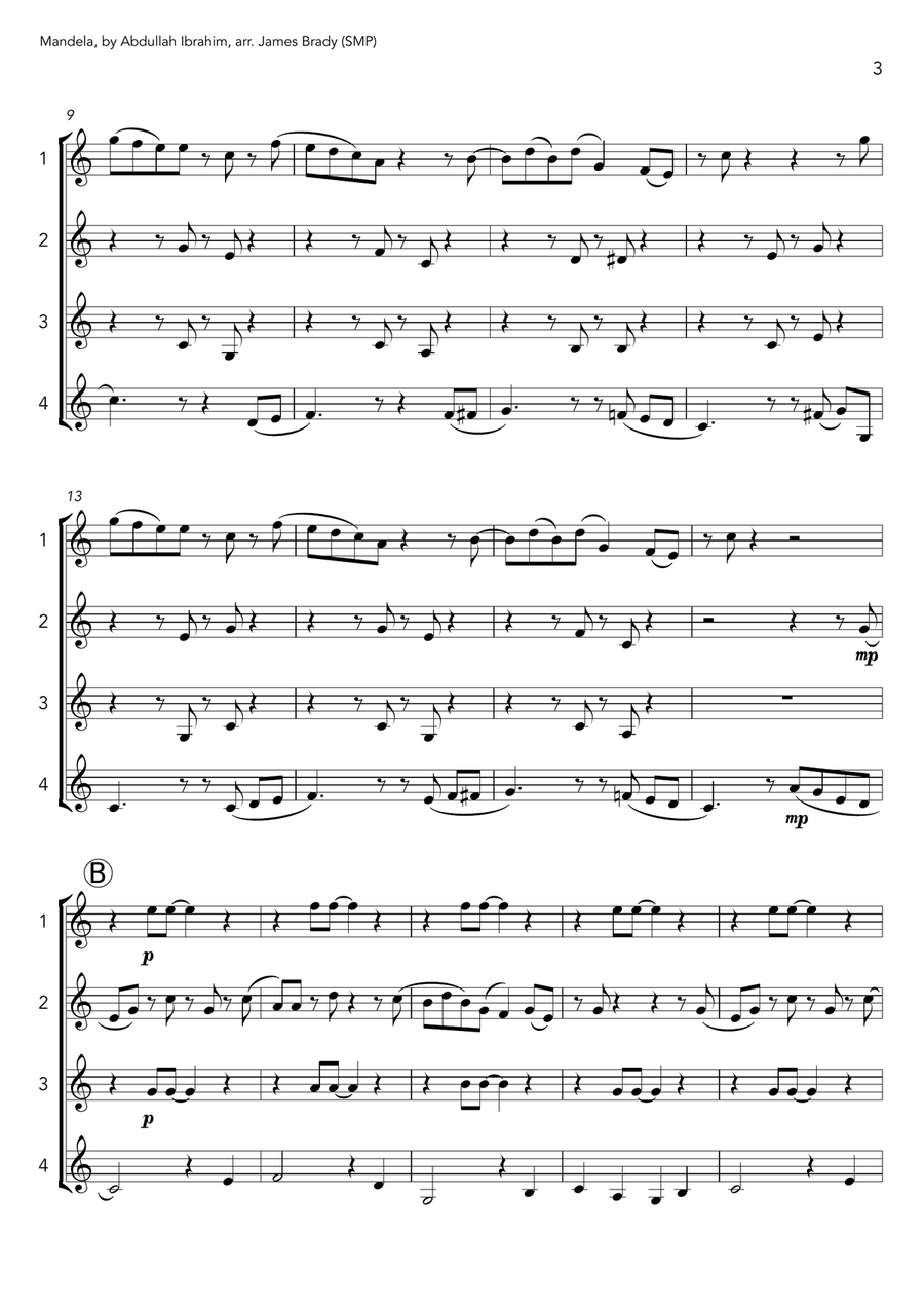 Mandela Brass Ensemble scores gallery preview page 3