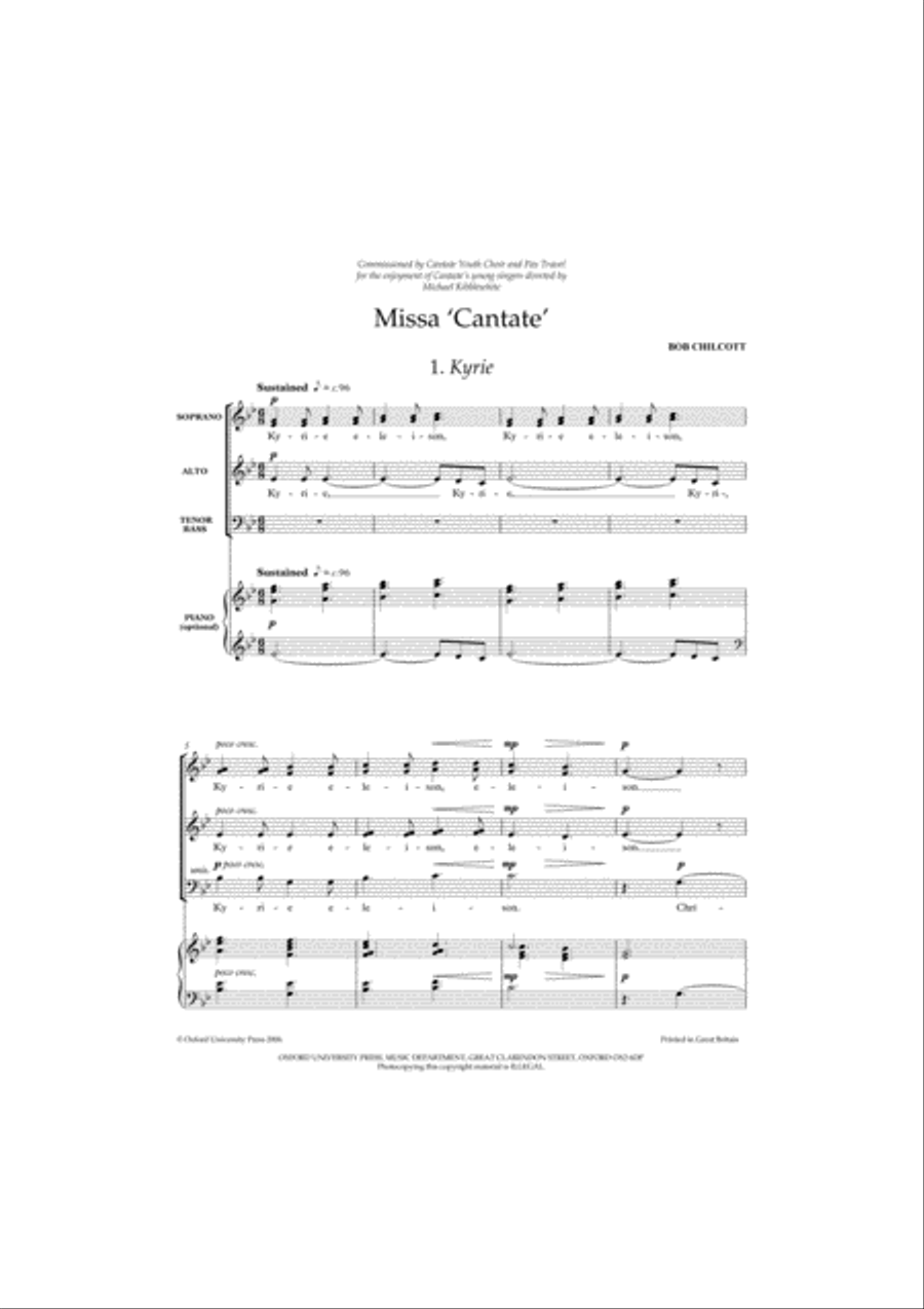 Missa 'Cantate' Missa 'Cantate' 4-Part scores gallery preview page 2