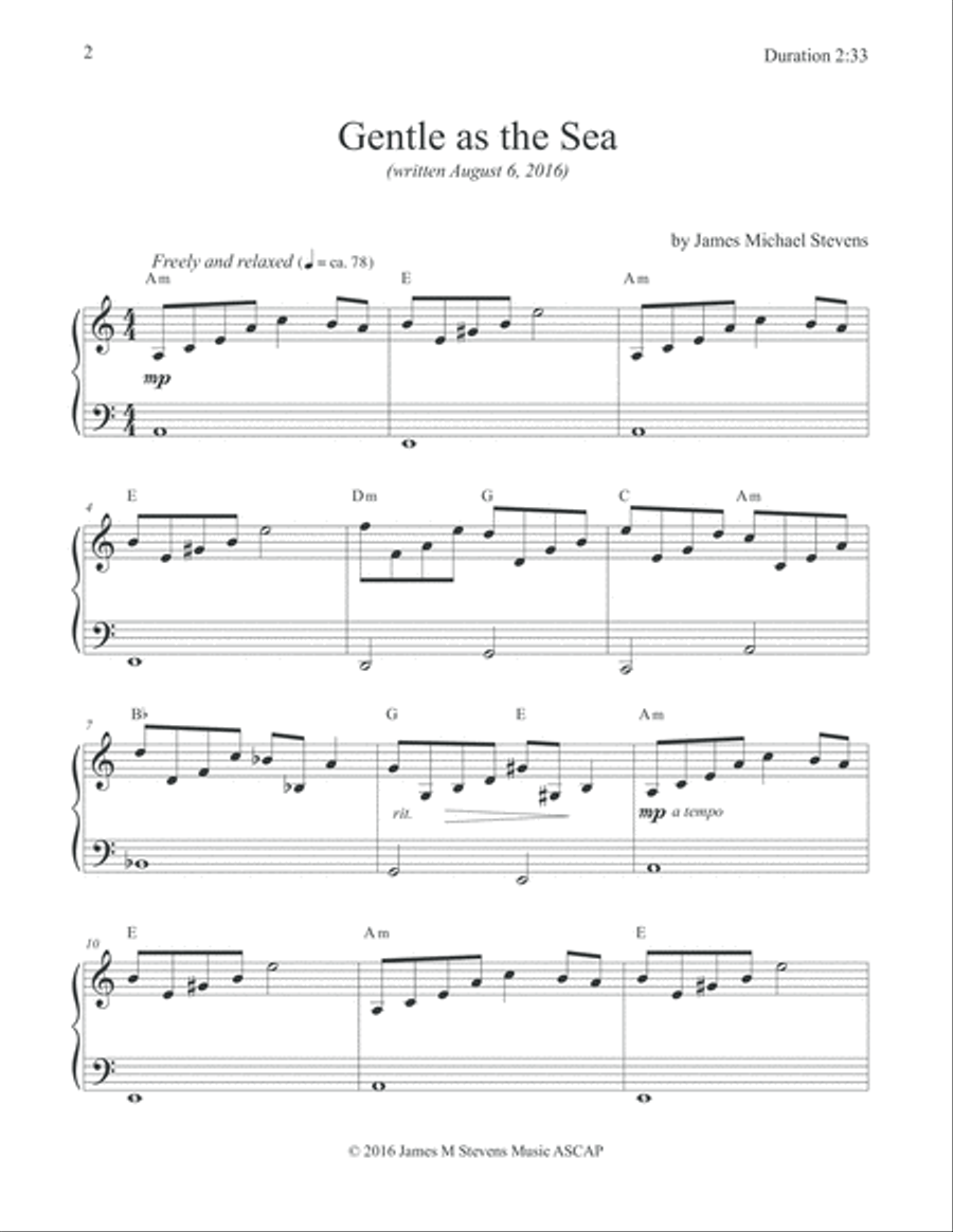 Gentle as the Sea Gentle as the Sea Piano Method scores gallery preview page 2