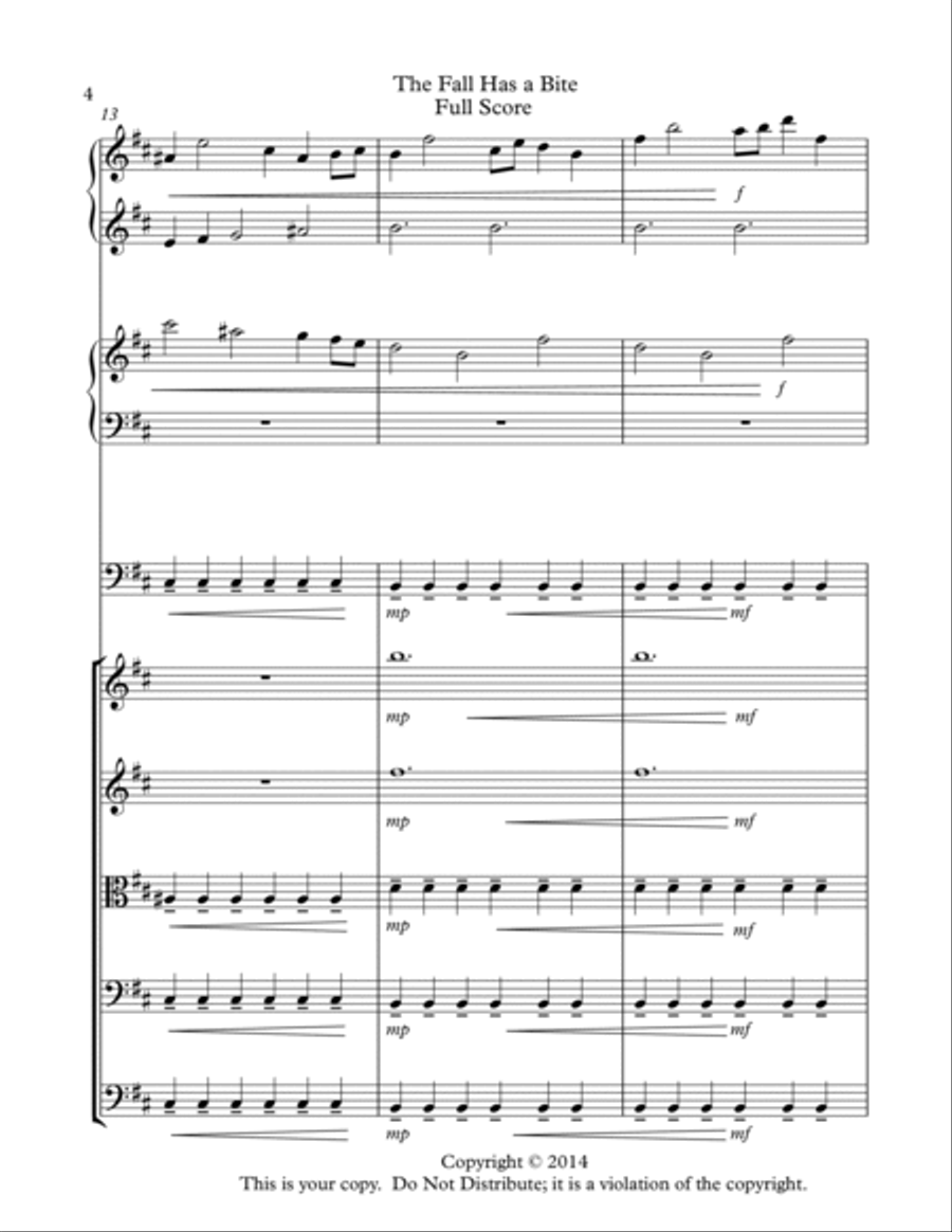 The Fall Air Has a Bite String Orchestra scores gallery preview page 4