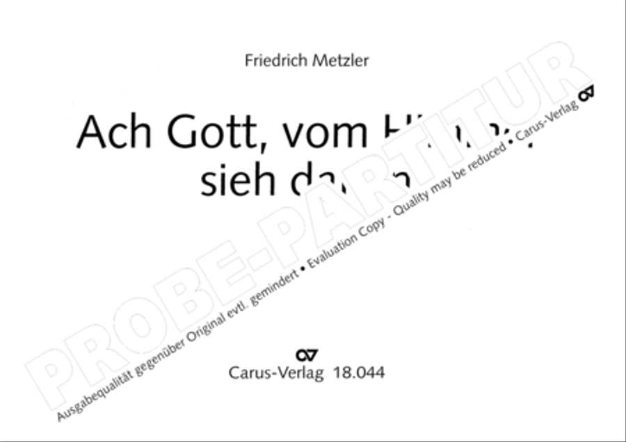 O God, from heaven look on us (Ach Gott, vom Himmel sieh darein) Organ scores gallery preview page 2