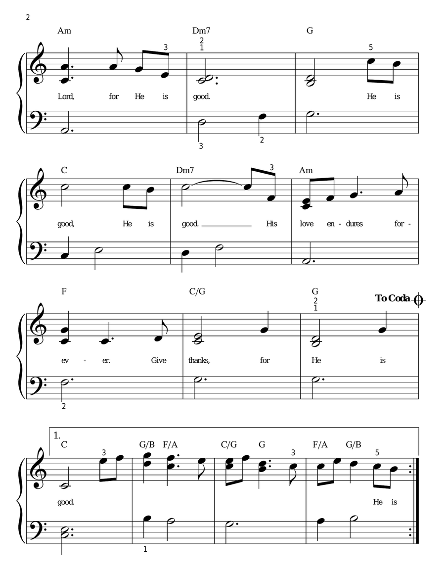 He Is Good He Is Good Easy Piano scores gallery preview page 2