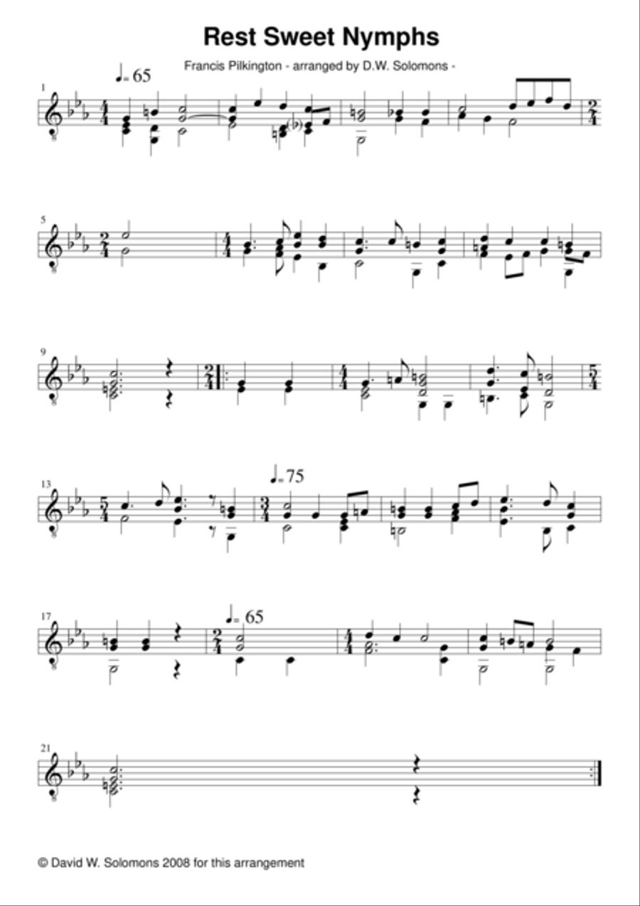 24 more Arrangements for flute and classical guitar Flute scores gallery preview page 3