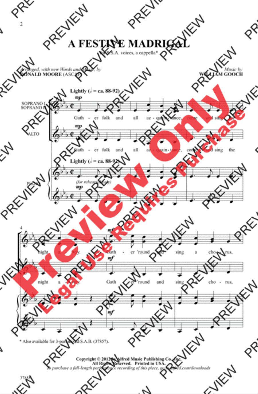 A Festive Madrigal A Festive Madrigal Women's Choir scores gallery preview page 2