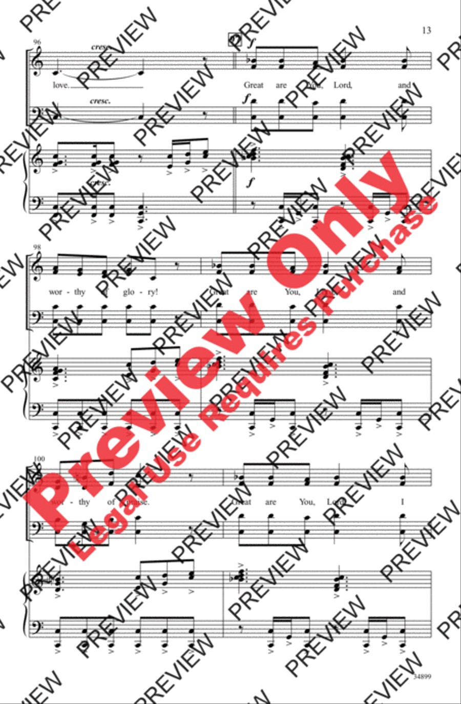 Great Is the Lord Great Is the Lord 4-Part scores gallery preview page 13