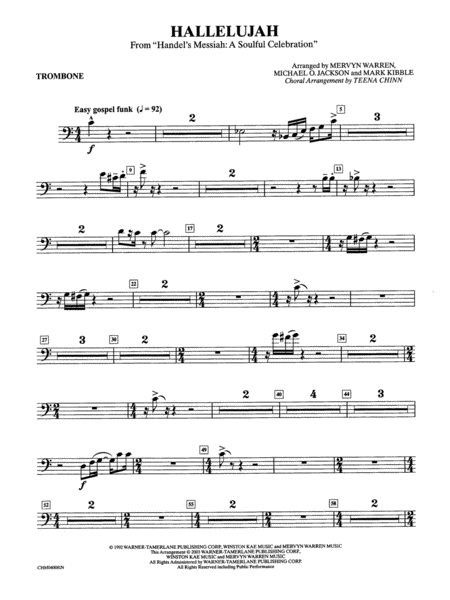 Hallelujah from Handel's Messiah: A Soulful Celebration: 1st Trombone