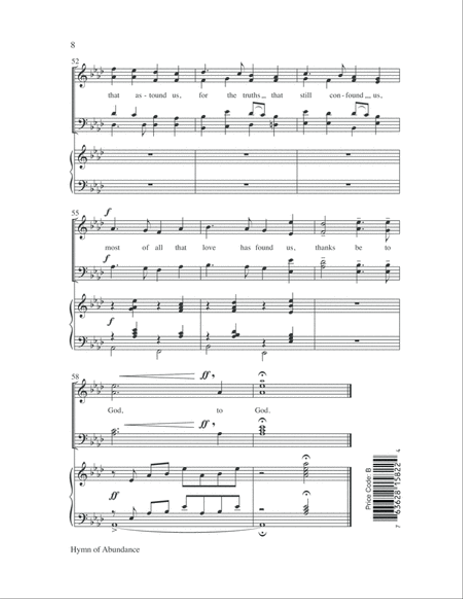 Hymn of Abundance 4-Part scores gallery preview page 8
