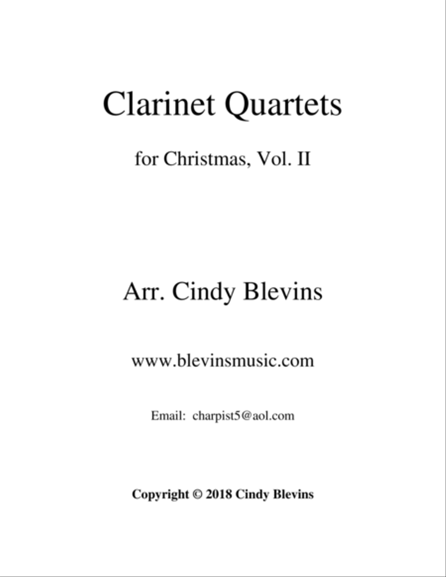 Clarinet Quartets for Christmas, Vol. II Clarinet Quartet scores gallery preview page 6