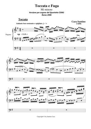 Toccata and Fugue in E minor for organ