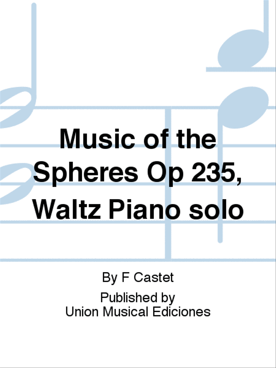 Music of the Spheres Op 235, Waltz Piano solo Piano Solo scores gallery preview page 1