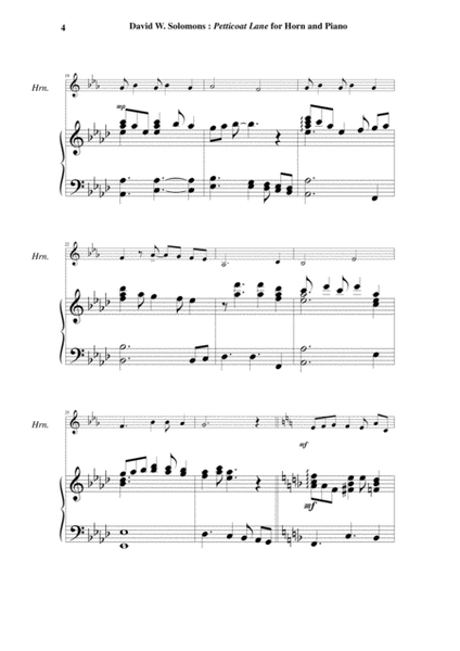 David Warin Solomons: Petticoat Lane for F horn and piano