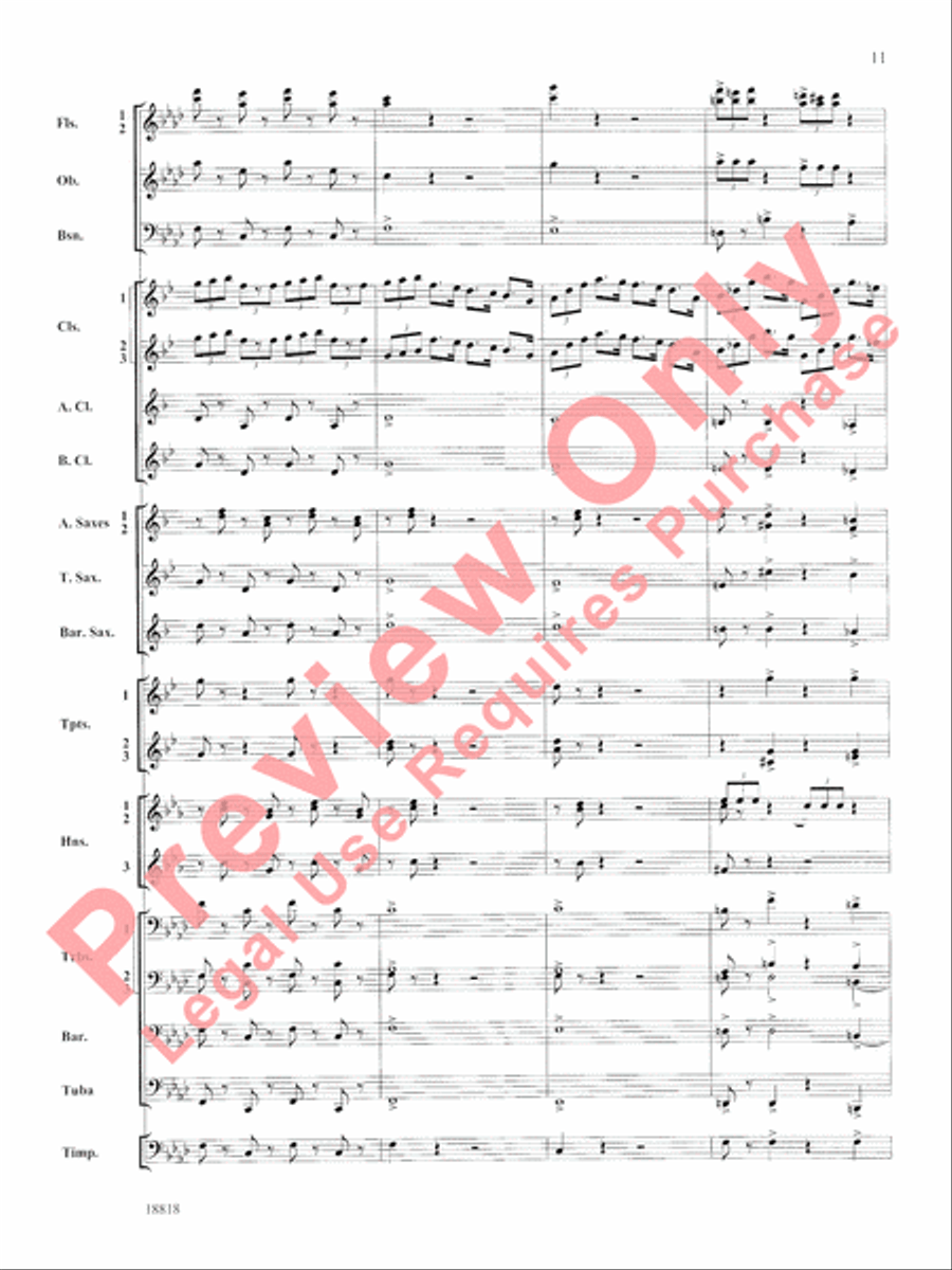 Symphony No. 9 New World, Finale Concert Band scores gallery preview page 12